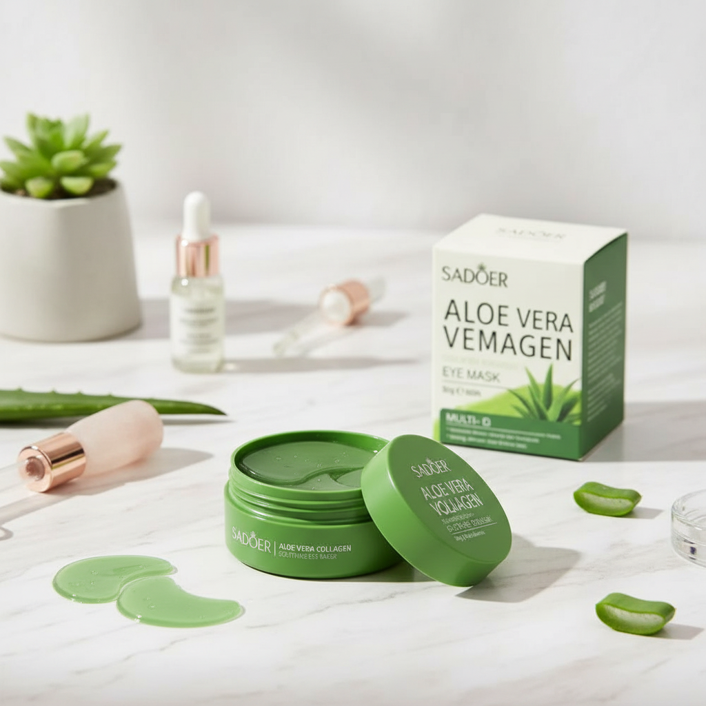Aloe Vera Collagen Eye Mask – Reduce Dark Circles, Puffiness & Fine Lines in Minutes