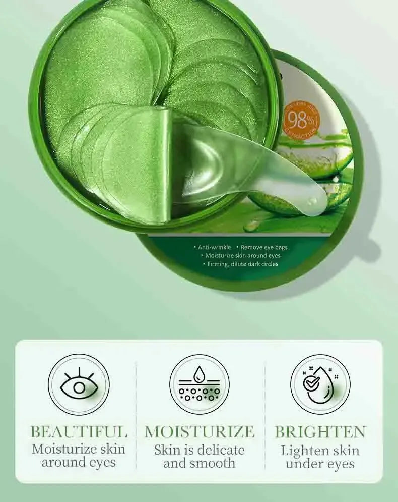 Aloe Vera Collagen Eye Mask – Reduce Dark Circles, Puffiness & Fine Lines in Minutes