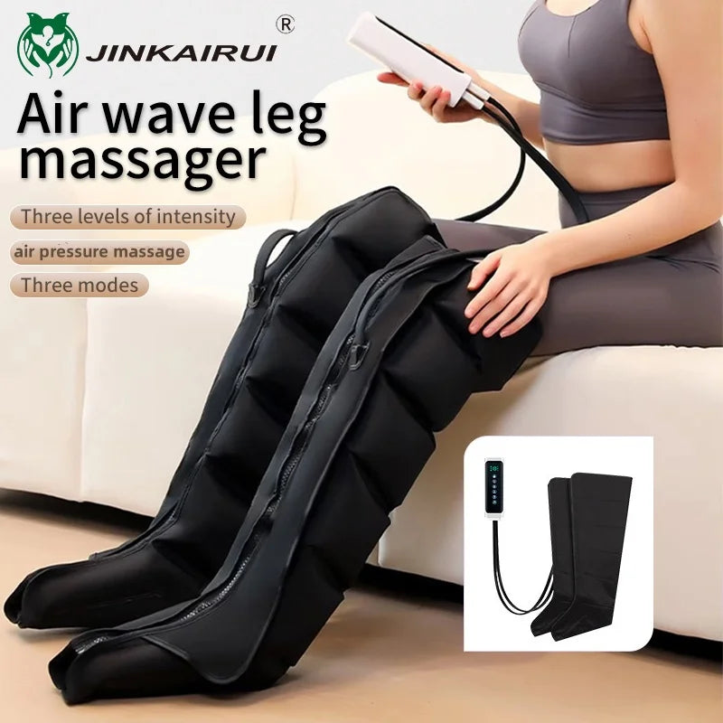 Electric Air Pressure Leg Massager Kneading Squeeze Deep Relaxation Calf Foot with Remote Control